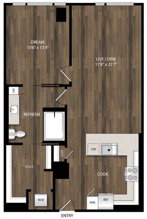 Portland Astoria Apartments in Portland, Oregon A18.1 Floor Plan